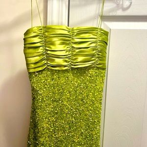 Light green sequence gown